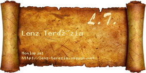 Lenz Terézia névjegykártya