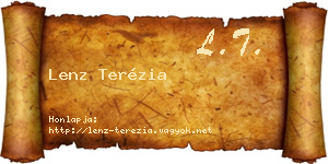 Lenz Terézia névjegykártya